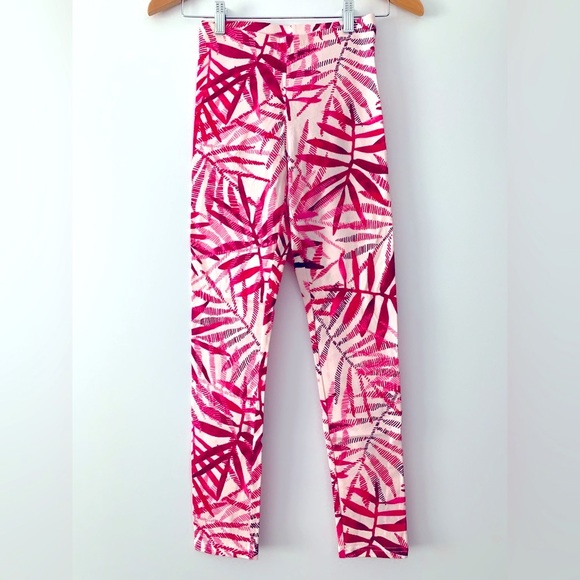 Old Navy Other - ***SOLD*** NWT! OLD NAVY pink + white palm LEGGINGS. Size XL (14) kids